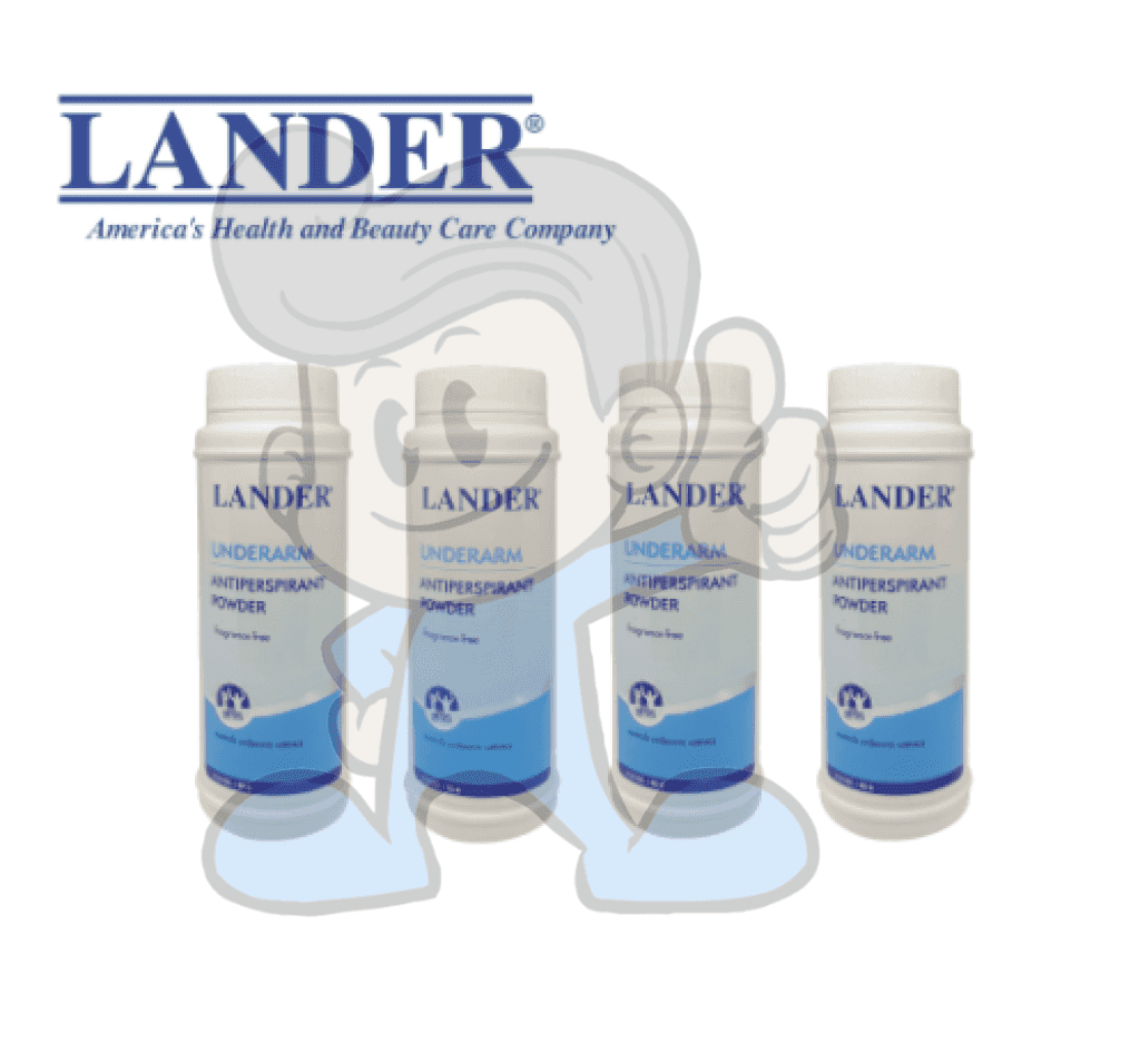 Lander Underarm Antiperspirant Powder (4 X 90G) Beauty