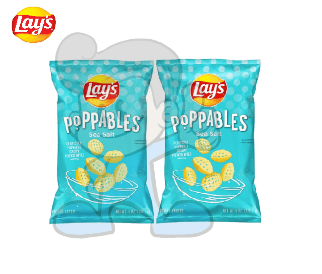 Lays Poppables Potato Chips Snacks Sea Salt (2 X 141 G) Groceries