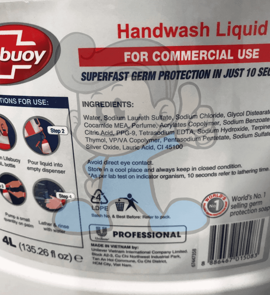 Lifebuoy Handwash Liquid Professional 4L Beauty