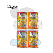 Ligo Hot & Spicy Tuna Flakes In Sunflower Oil (4 X 155G) Groceries