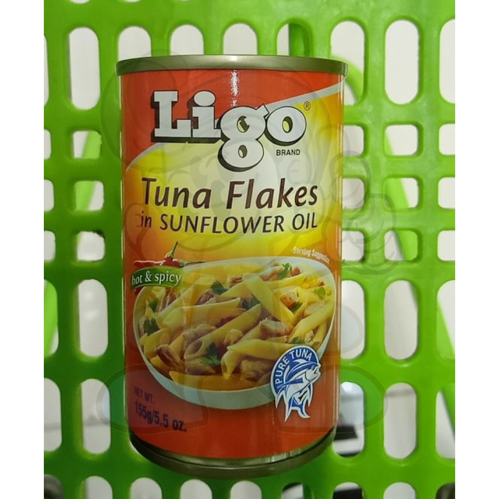 Ligo Hot & Spicy Tuna Flakes In Sunflower Oil (4 X 155G) Groceries