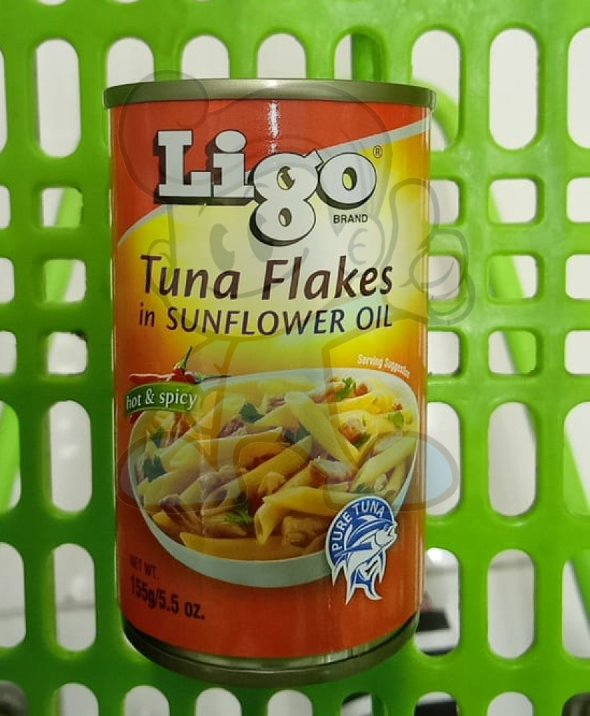 Ligo Hot & Spicy Tuna Flakes In Sunflower Oil (4 X 155G) Groceries