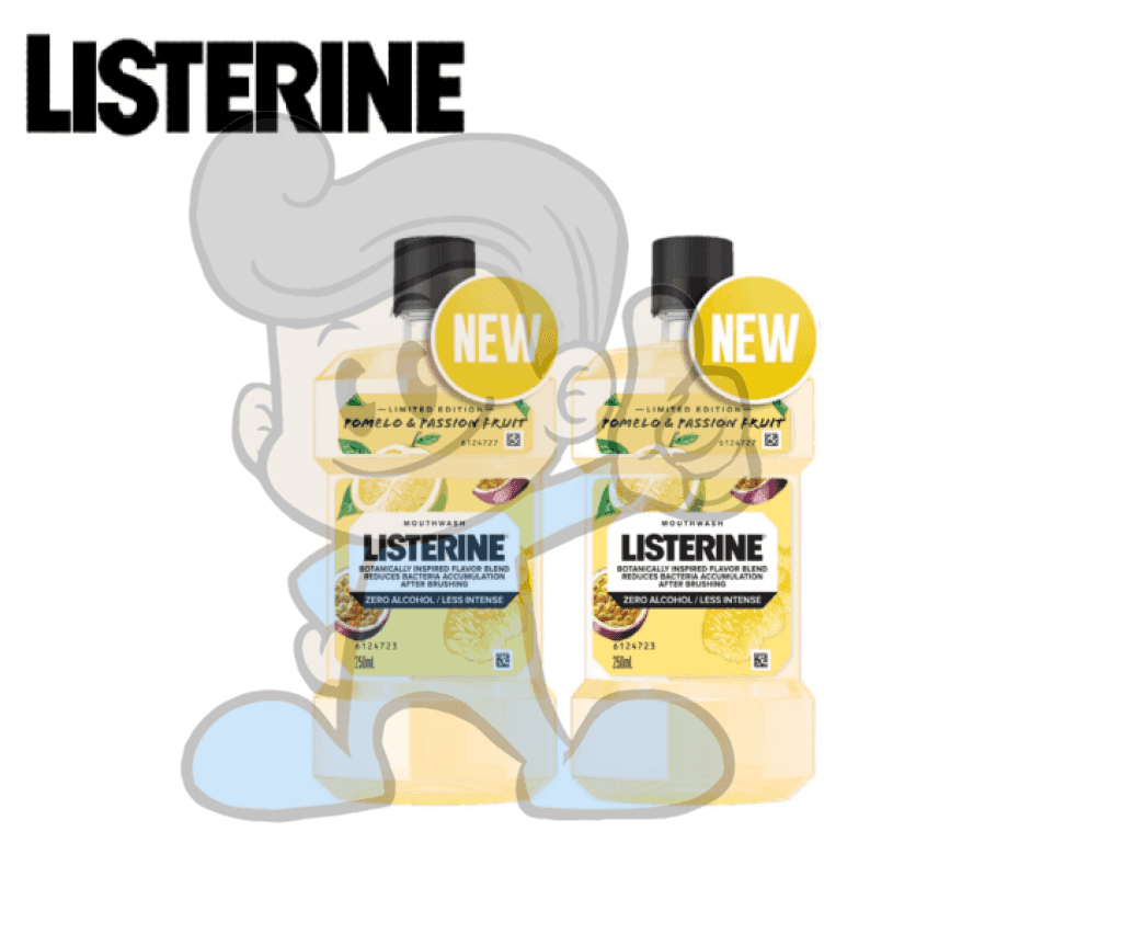 Listerine Mouthwash Pomelo & Passion Fruit (2 X 250 Ml) Beauty