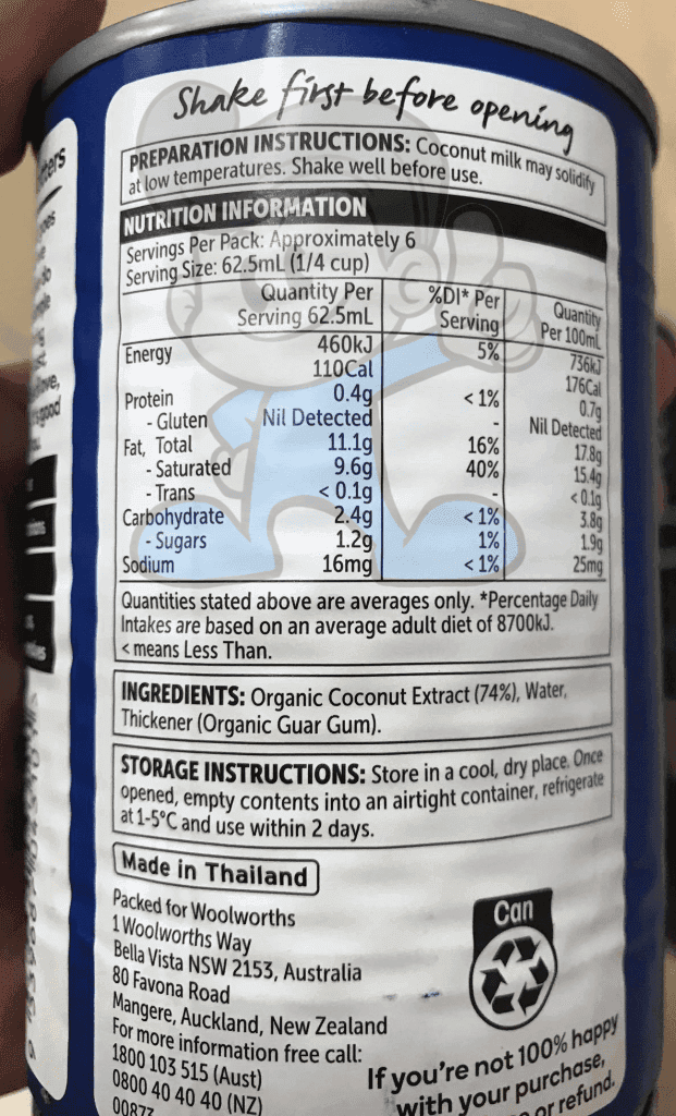 Macro Certified Organic Coconut Milk (2 X 400 Ml) Groceries