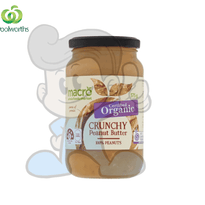 Macro Certified Organic Crunchy Peanut Butter 100% Peanuts 375G Groceries