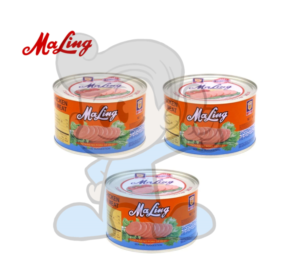 Maling B2 Chicken Luncheon Meat Round (3 X 397G) Groceries