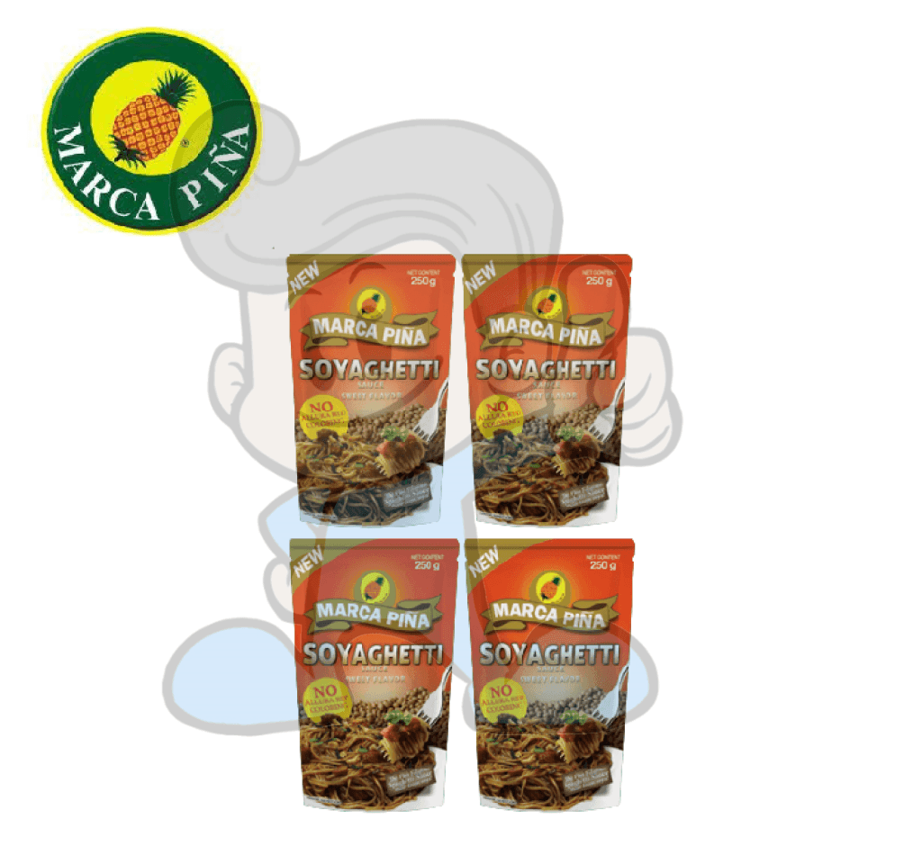 Marca Pina Soyaghetti Sweet Sauce (4 X 250 G) Groceries