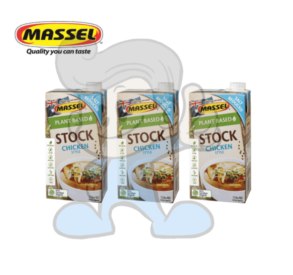 Massel Liquid Plant Based Stock Chicken Style (3 X 1L) Groceries