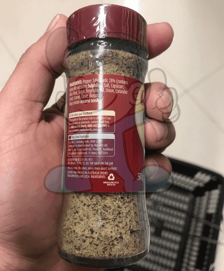 Master Foods Garlic Pepper Seasoning 50G Groceries