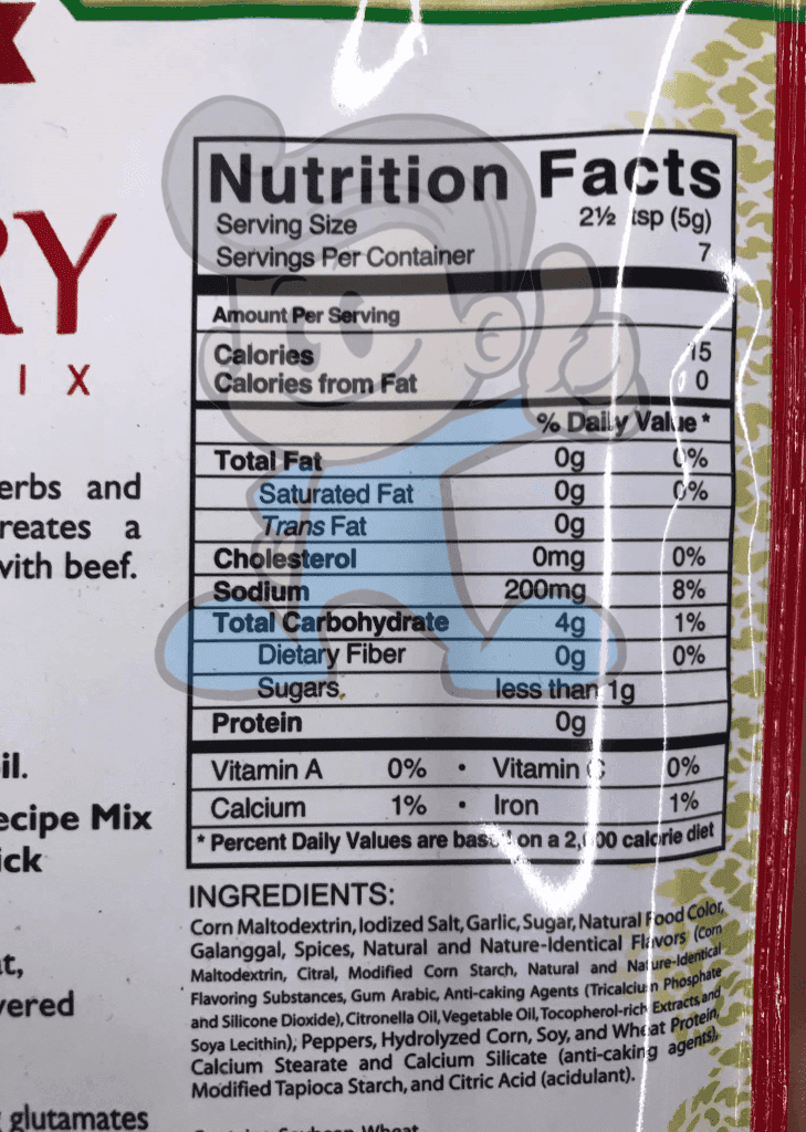 Mccormick Red Curry Recipe Mix (6 X 35 G) Groceries