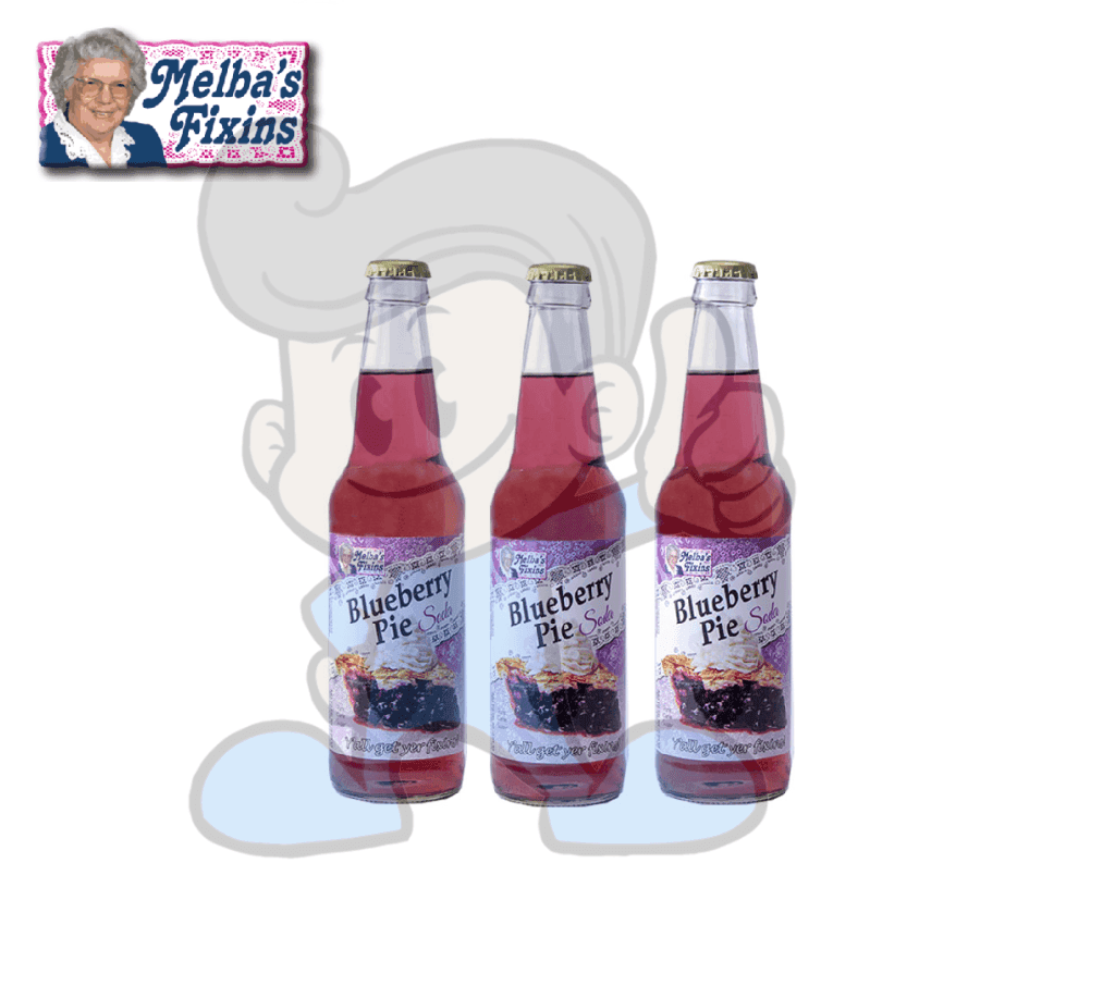 Melbas Fixins Blueberry Pie Soda (3 X 355 Ml) Groceries