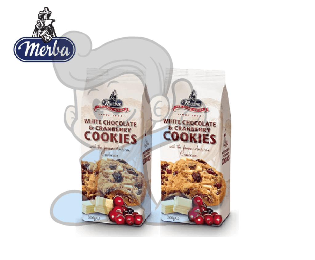 Merba White Chocolate And Cranberry Cookies (2 X 200 G) Groceries