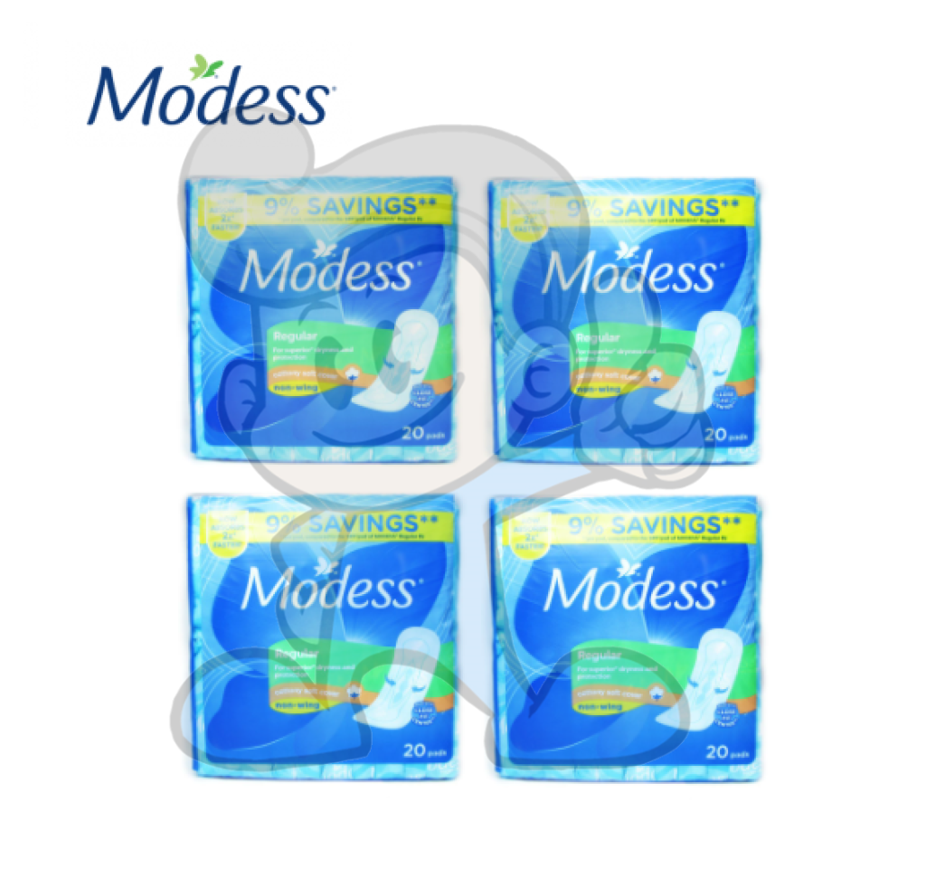 Modess Cottony Soft Non-Wing Sanitary Napkins 4 Packs Beauty