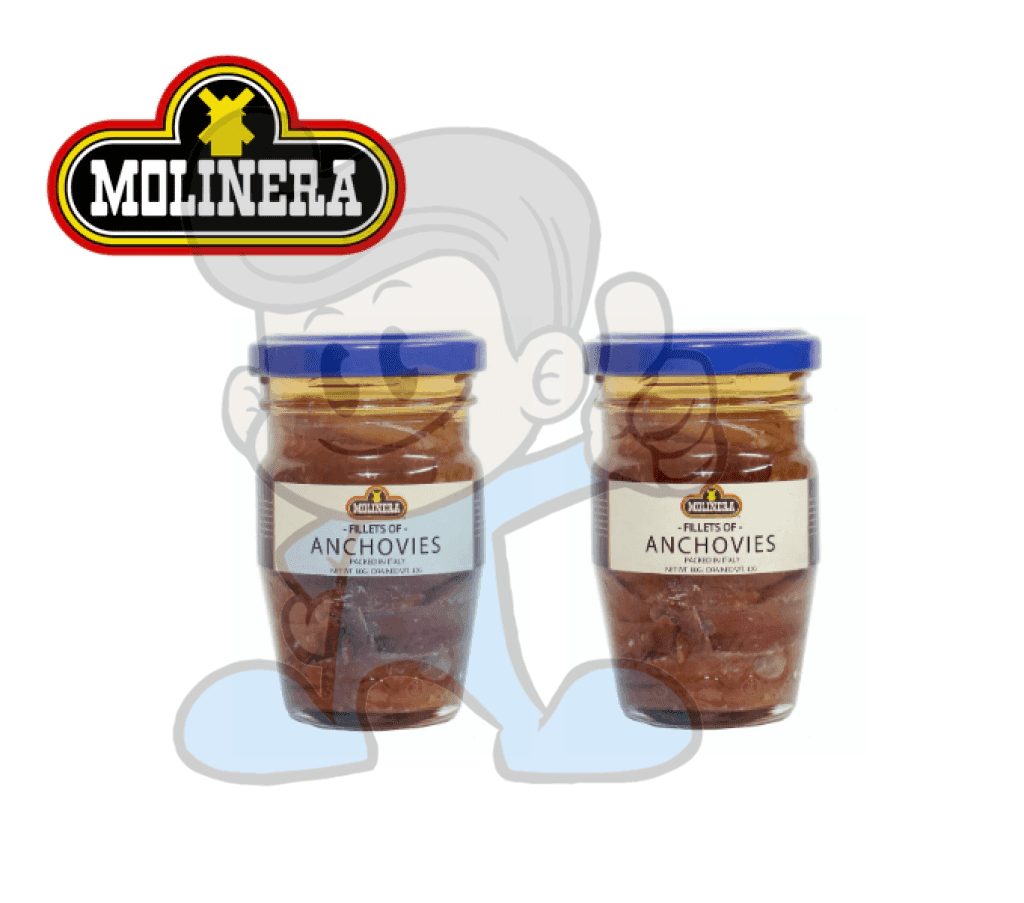 Molinera Anchovy Fillets In Oil (2 X 42G) Groceries