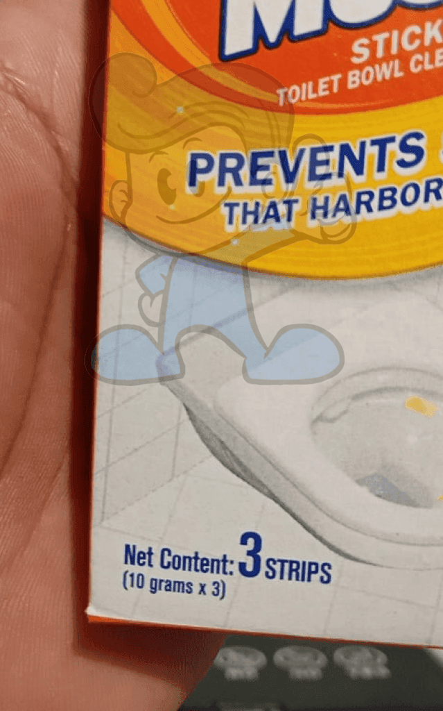 Mr. Muscle Stick On Toilet Bowl Cleaning Strip Citrus (4 X 30 G) Household Supplies