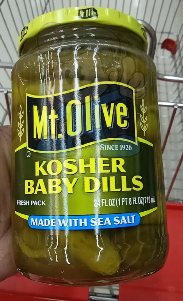 Mt. Olive Kosher Baby Dills With Sea Salt 24 Fl. Oz. Groceries