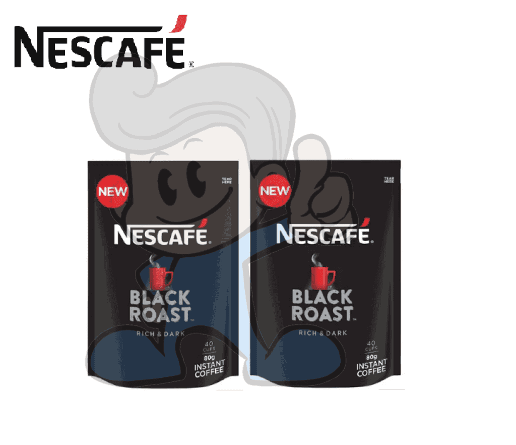 Nescafe Black Roast Rich And Dark Instant Coffee (2 X 80G) Groceries