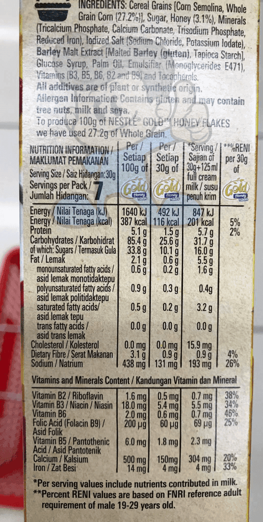 Nestle Gold Honey Flakes Breakfast Cereal (2 X 220 G) Groceries