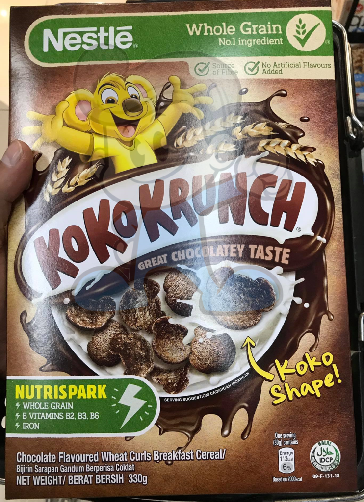 Nestle Koko Krunch Whole Grain Chocolate Flavoured Wheat Curls Breakfast Cereal (2 X 330 G)