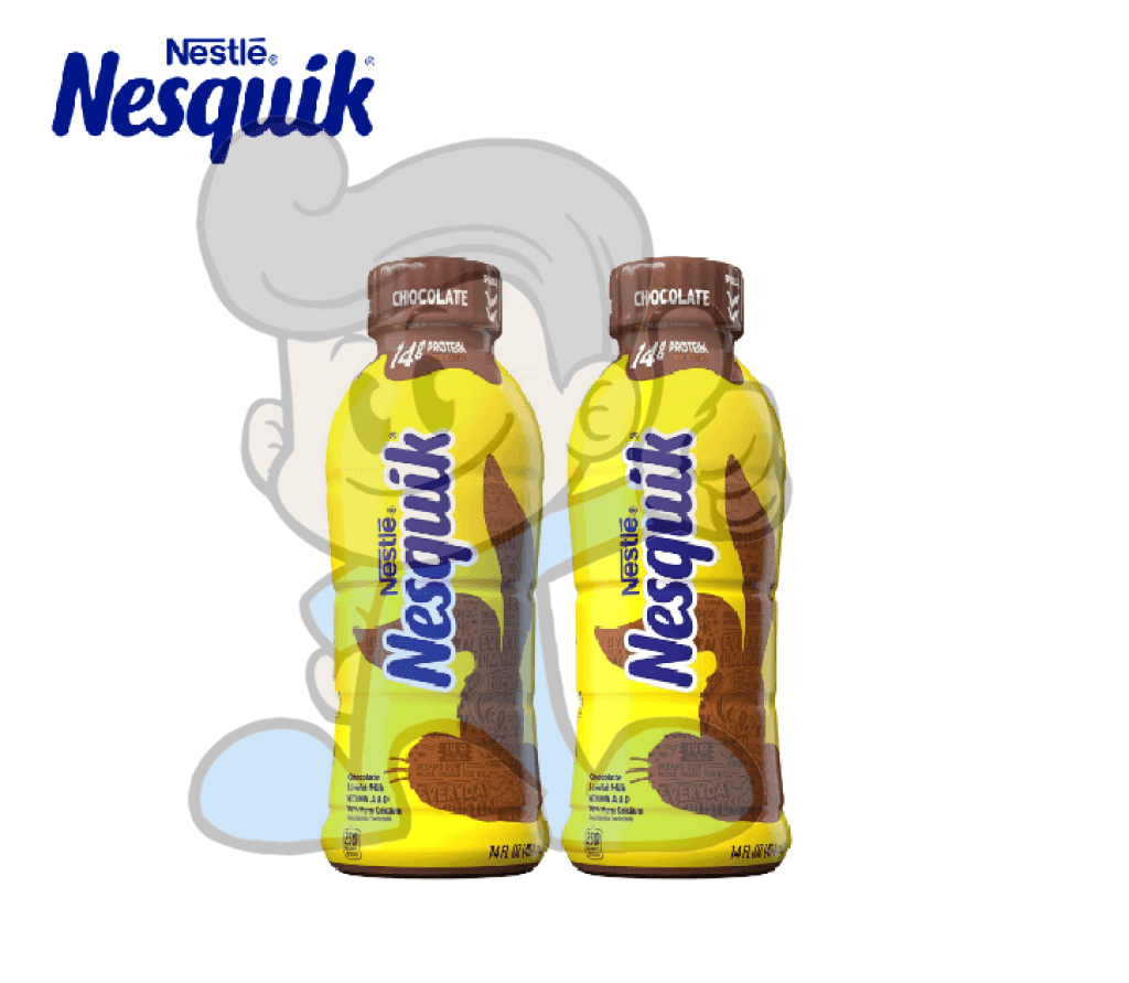 Nestle Nesquik Chocolate Lowfat Milk (2 X 414 Ml) Groceries