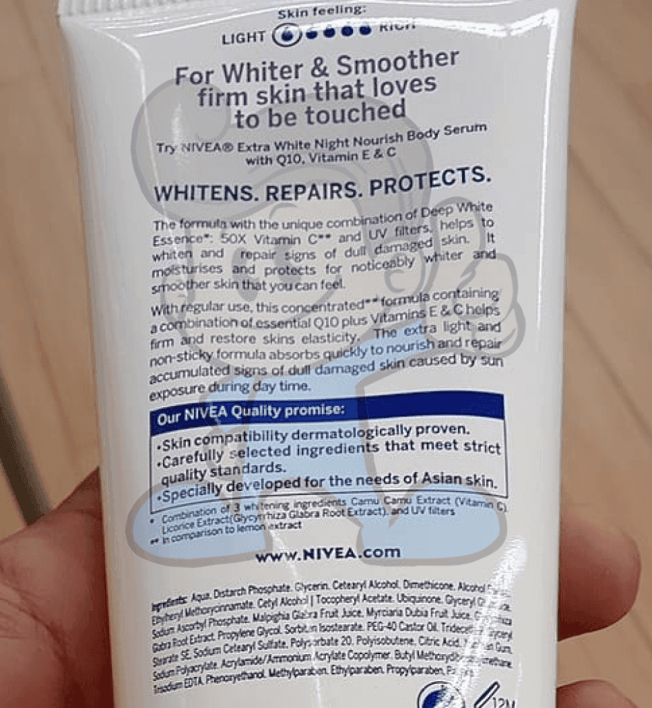 Nivea Body Night White Firming Serum 200Ml Beauty