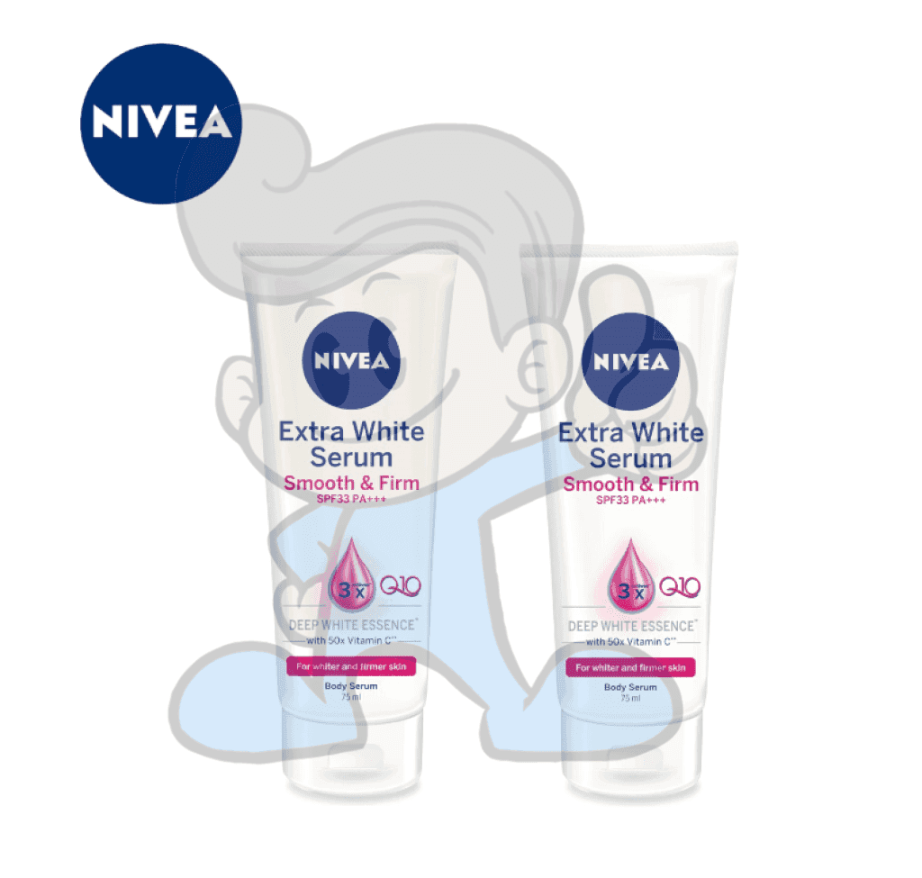 Nivea Body Serum Extra White Smooth And Firm With Spf 33 Pa++ (2 X 75Ml) Beauty