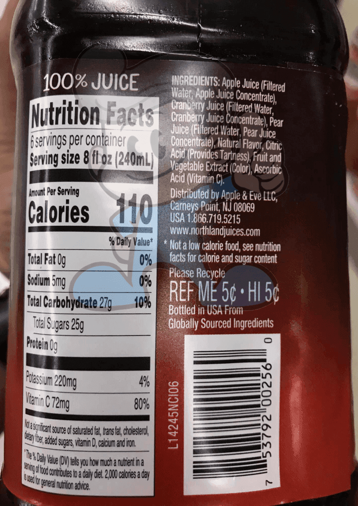 Northland Cranberry 100% Juice (2 X 1.41 L) Groceries