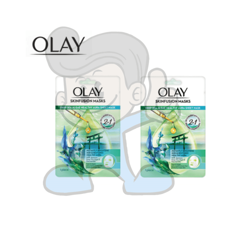 Olay Skinfusions Japanese-Inspired Deep Sea Algae Sheet Mask 2 Pcs. Beauty