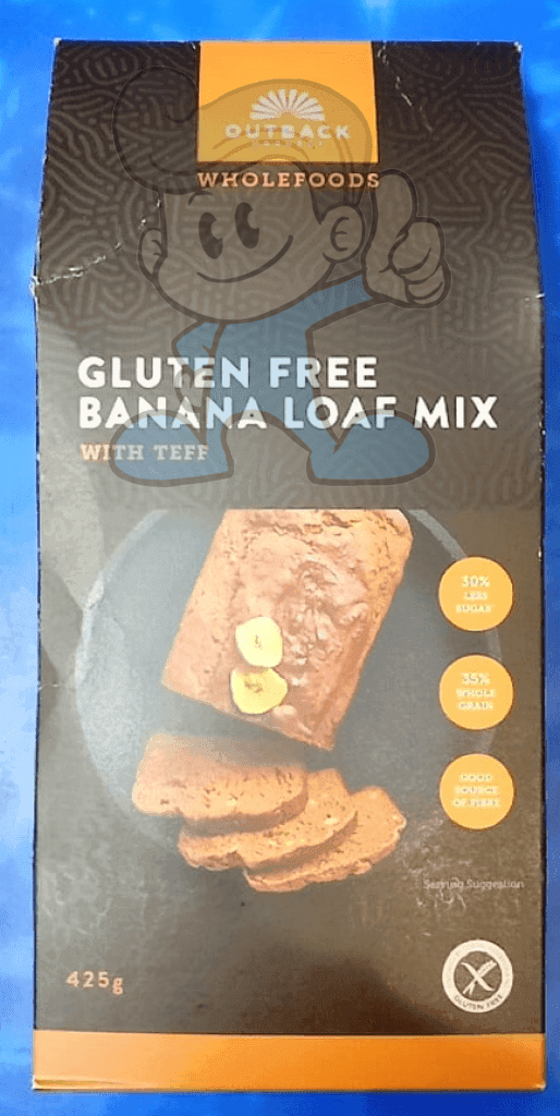 Outback Harvest Wholefoods Gluten Free Banana Loaf Mix With Teff 425G Groceries