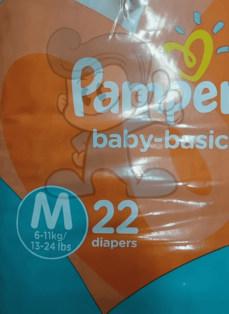 Pampers Baby Basics Disposable Diaper Medium (2 X 22S) Mother &