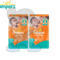 Pampers Baby Basics Disposable Diaper Medium (2 X 22S) Mother &