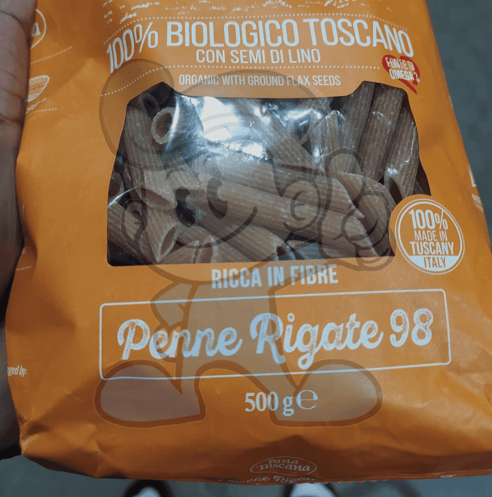 Pasta Toscana 100% Biologico Toscano Penne Rigate 98 (2 X 500G) Groceries