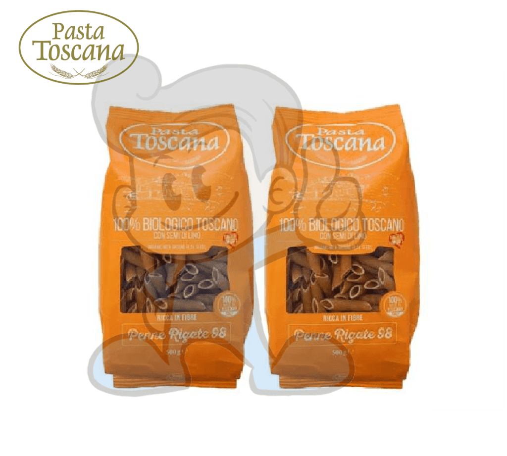 Pasta Toscana 100% Biologico Toscano Penne Rigate 98 (2 X 500G) Groceries