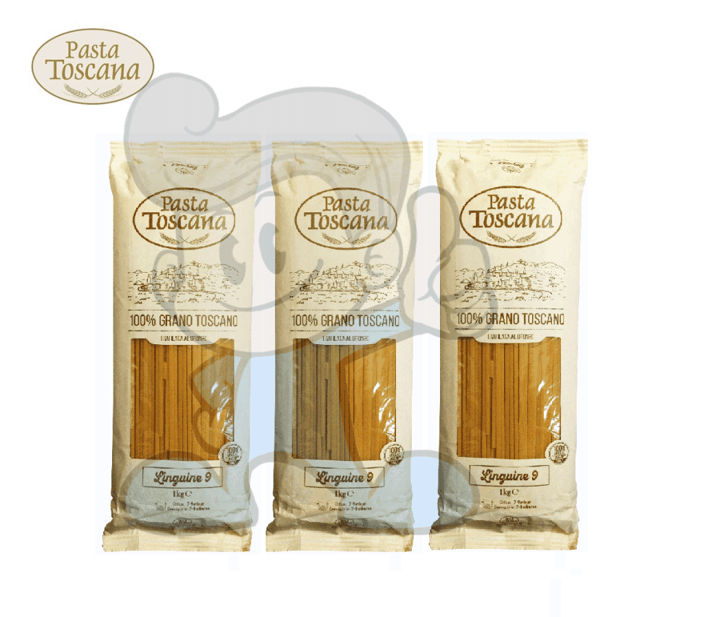 Pasta Toscana 100% Grano Toscano Linguine 9 (3 X 1Kg) Groceries