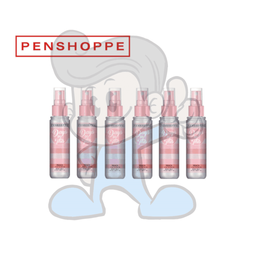 Penshoppe Days Like This Peach Body Spray (6 X 55Ml) Beauty