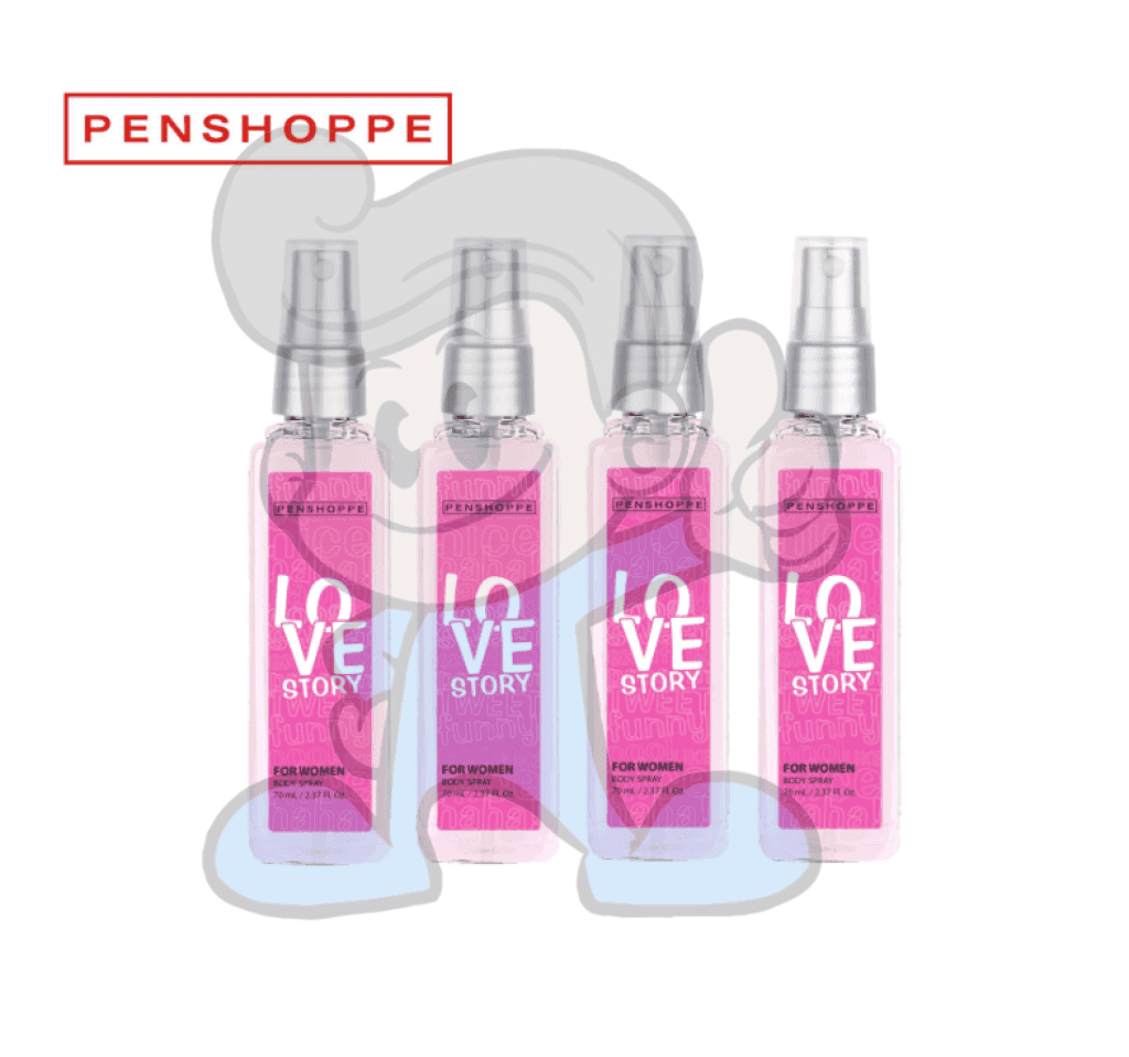 Penshoppe Lovestory For Women Body Spray (4 X 70Ml) Beauty