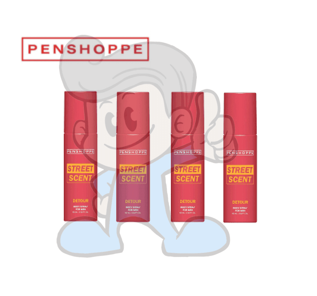 Penshoppe Mens Street Scent Body Spray (4 X 60Ml) Beauty