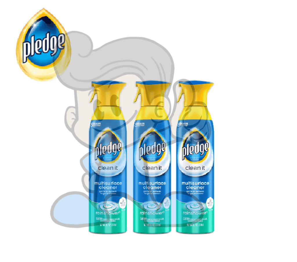 Pledge Clean It Multisurface Cleaner Rainshower (3 X 274 G) Household Supplies