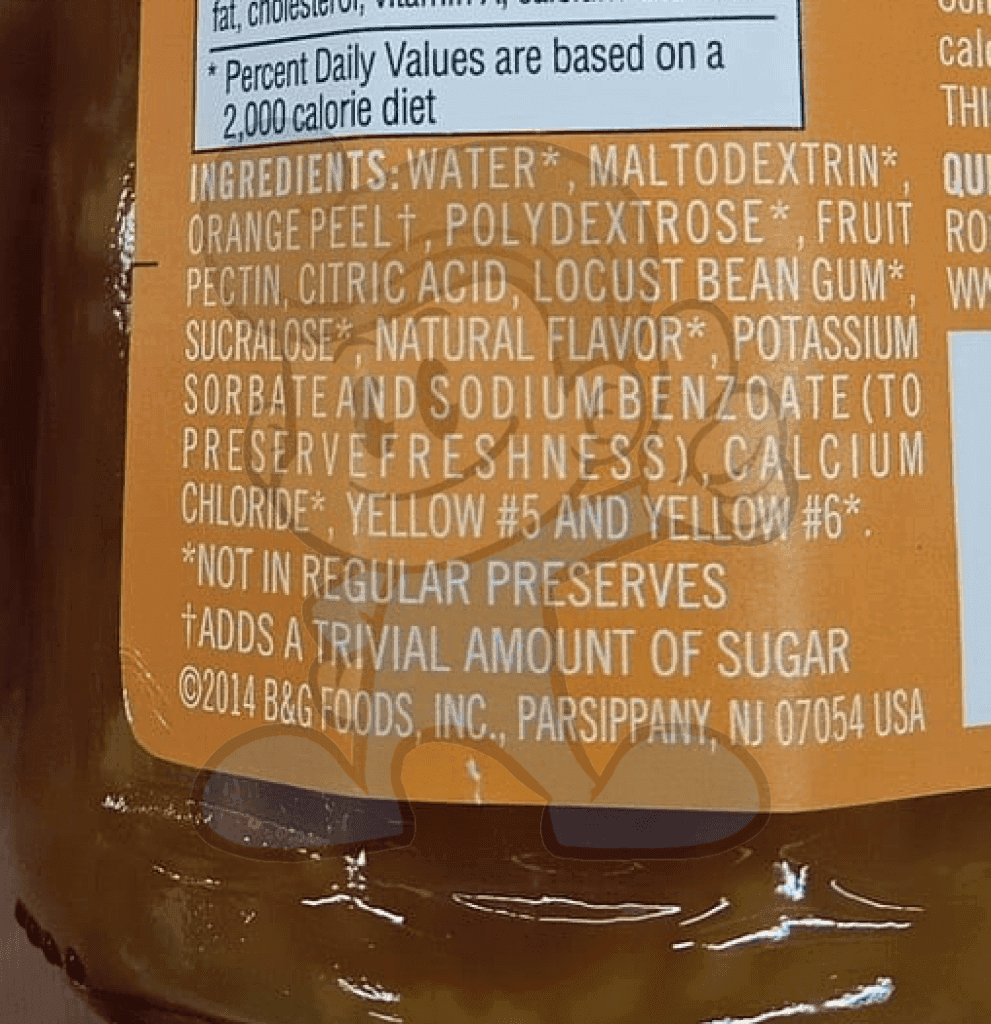 Polaner Sugar Free Orange Marmalade With Fiber 13.5 Oz. Groceries