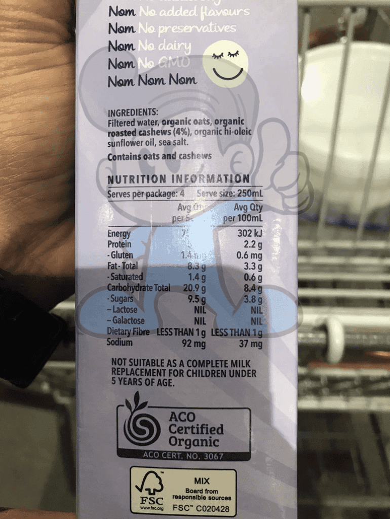 Pure Harvest Nom Creamy Cashew Milk (2 X 1L) Groceries