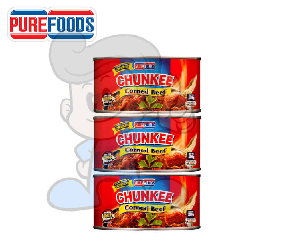 Purefoods Chunkee Corned Beef With Real Chunks (3 X 350 G) Groceries