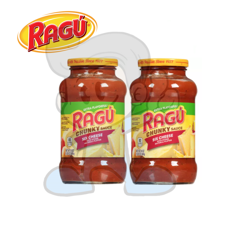 Ragu Chunky Sauce Six Cheese (2 X 24Oz.) Groceries