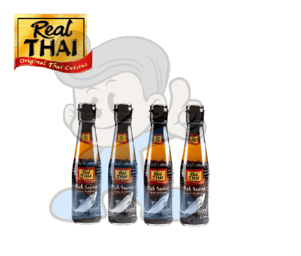 Real Thai Original Cuisine Fish Sauce (4 X 200Ml) Groceries