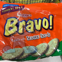 Rebisco Bravo Biscuits With Sesame Seeds (4 X 300 G) Groceries