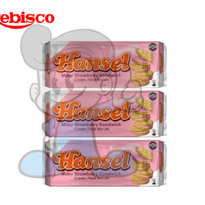 Rebisco Hansel Milky Strawberry Sandwich Cream-Filled Biscuits (3 X 310 G) Groceries