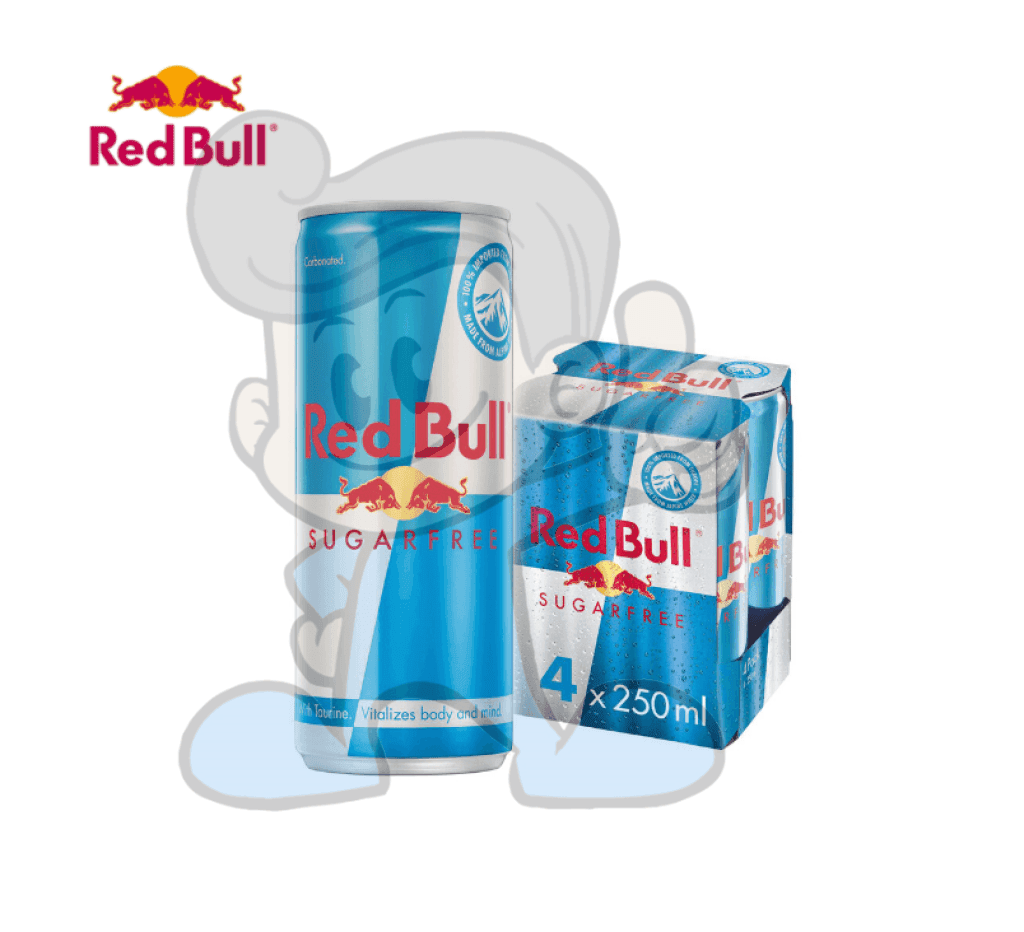 Red Bull Energy Drink Sugar Free (4 X 250Ml) Groceries