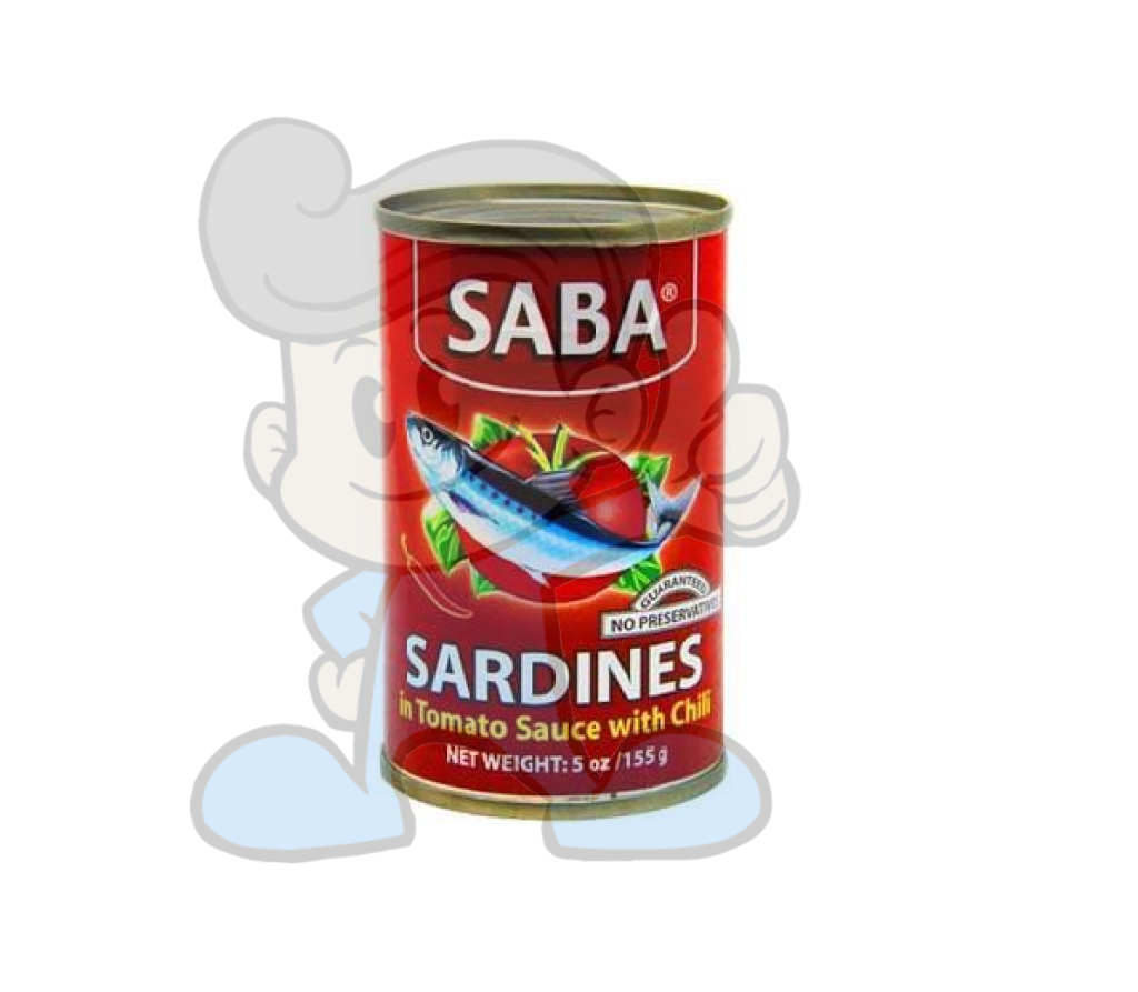 Saba Sardines In Tomato Sauce With Chili (10 X 155G) Groceries