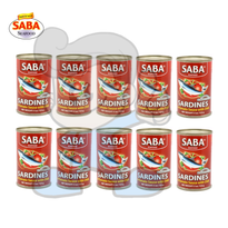 Saba Sardines In Tomato Sauce With Chili (10 X 155G) Groceries