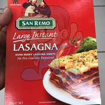 San Remo Large Instant Lasagna Sheets (2 X 250 G) Groceries