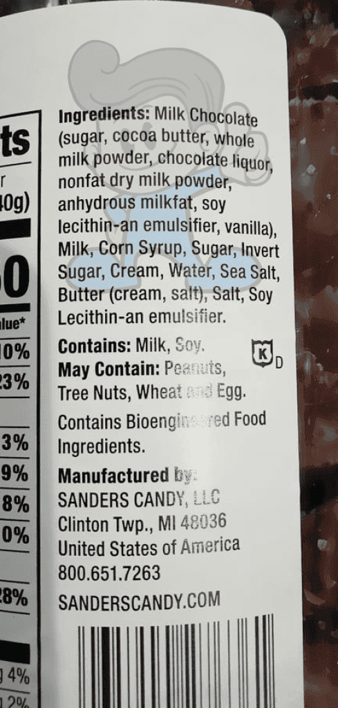 Sanders Milk Chocolate Sea Salt Caramel 36 Oz Groceries